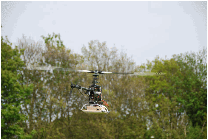 unmanned helicopter testing with camera