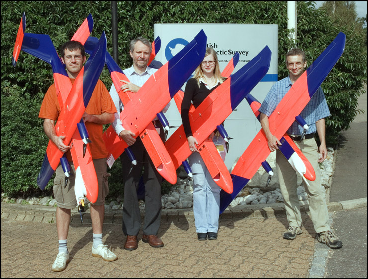 The British Antarctic Survey taking delivery of four Unmanned Aerial Vehicles