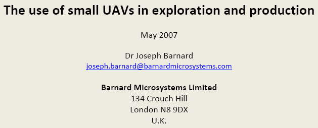 bml presentation at the UAV 2007 Conference in Paris