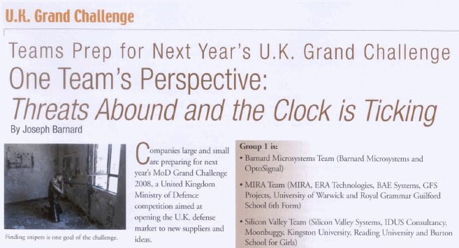 The MoD Grand Challenge 2008